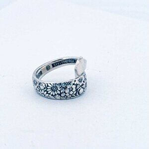 Estate Towle 1965 Contessina Sterling Silver 925 Floral Spoon Ring Size 6.5
